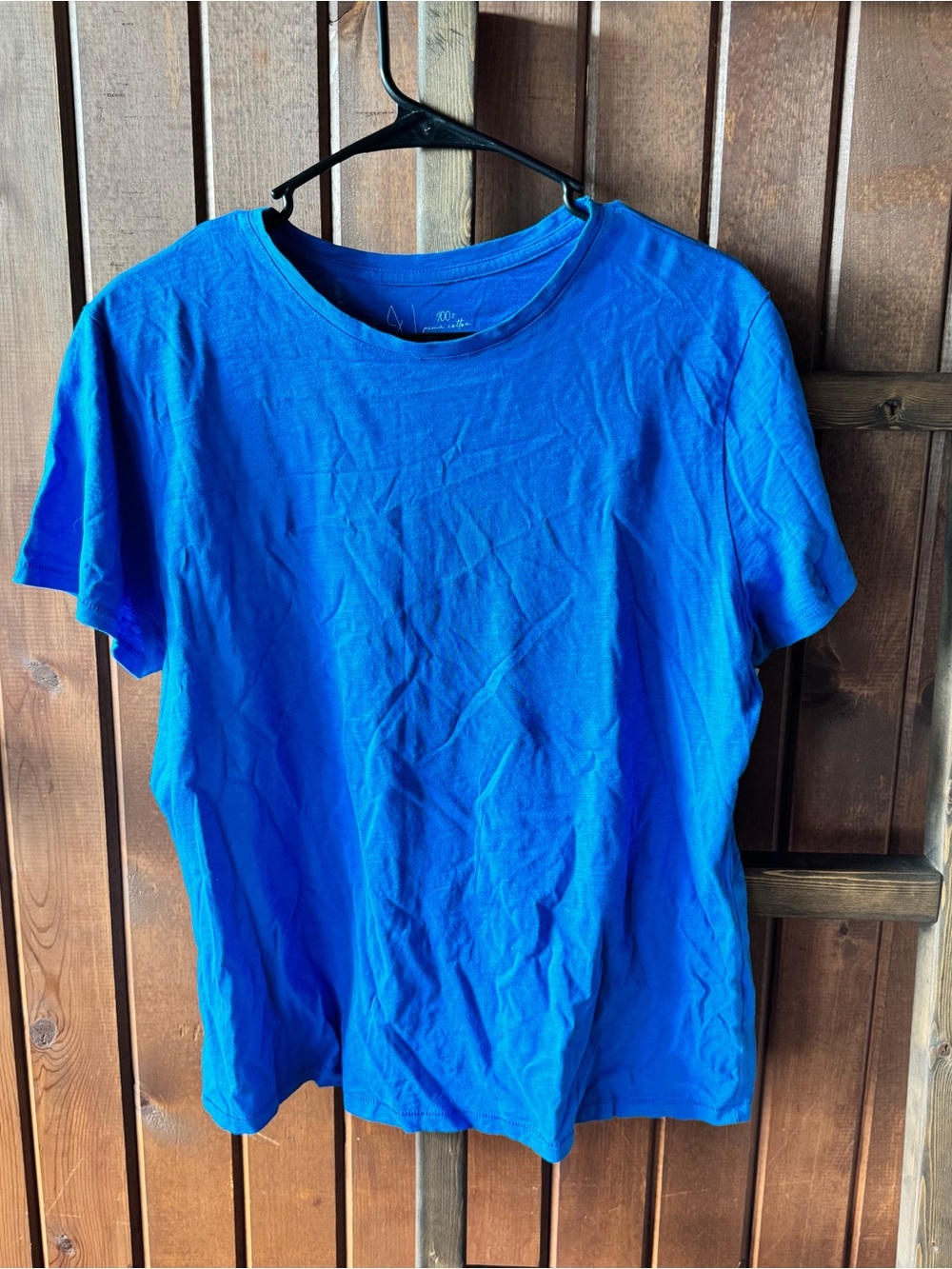 Joie Women's Vivid Royal Blue Short Sleeve Crew Tee - Pima Cotton